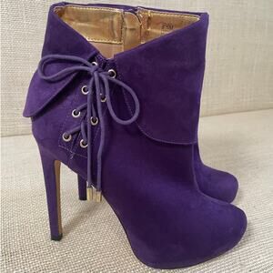 Royal Purple Thalia "Ohlivia" Heels, Ankle Boots, Platform, Ladies Size 8.5 M